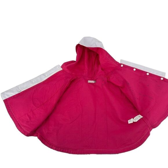 Catimini Rain Coat Baby Girl Size 12 Months Cheerful White Floral Spring Hooded - Picture 4 of 10